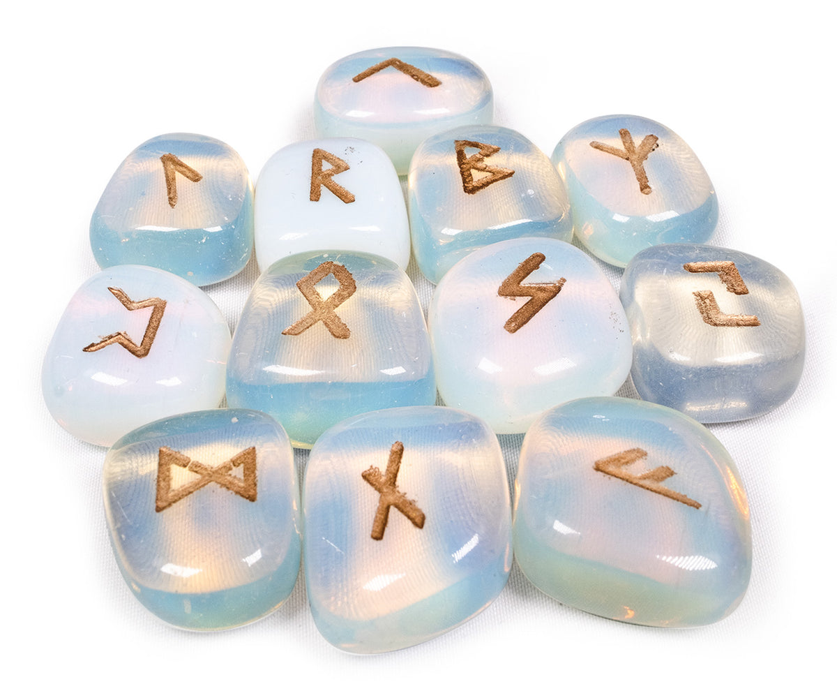 White Resin Rune Stones - The Moonlight Shop